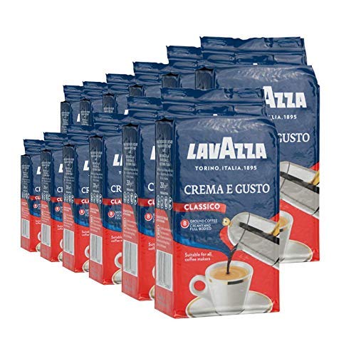 Lavazza Kaffee Crema E Gusto, gemahlen, geeignet für Mokka Herdkanne, 12 Pack, 12 x 250g von Lavazza
