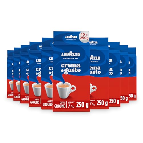 Lavazza Kaffee Crema e Gusto, gemahlener Bohnenkaffee (10 x 250g) von Lavazza