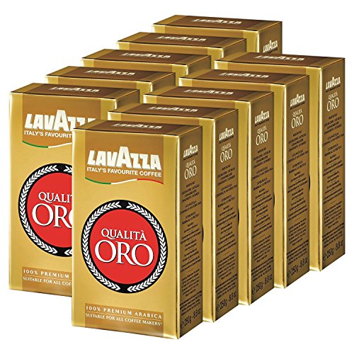 Lavazza Kaffee Qualità ORO, gemahlener Bohnenkaffee (10 x 250g) von Lavazza