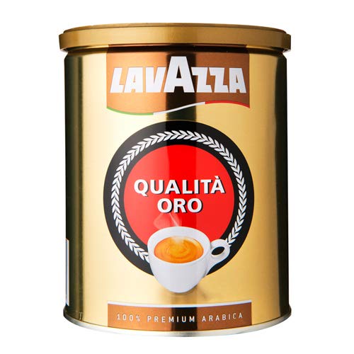 Lavazza Kaffee Qualita Oro, Espresso Arabica Röstkaffee, Bohnenkaffee gemahlen, Filterkaffee, 250g Dose Lavazza Kaffee Qualita Oro, Espresso Arabica Röstkaffee, Bohnenkaffee gemahlen, Filterkaffee, 250g Dose von Lavazza