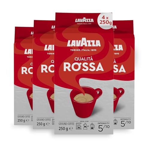 Lavazza Kaffee Qualità ROSSA, gemahlener Bohnenkaffee (4 x 250g) von Lavazza