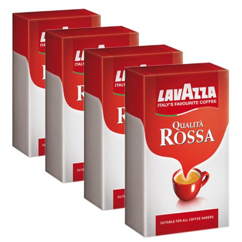 Lavazza Kaffee Qualita Rossa, gemahlen, Espresso für Cappuccino und Latte Macchiato 4 x 250g von Lavazza