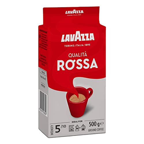 Lavazza Kaffee Qualita Rossa, gemahlen, Filterkaffee, Espresso für Cappuccino und Latte Macchiato, 500g von Lavazza