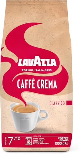 Lavazza, Caffè Crema Classico, Arabica & Robusta Kaffeebohnen, Ideal für Espressomaschinen, mit Aromanoten von Getrockneten Früchten, Starker Geschmack, Intensität 7/10, Mittlere Röstung, 1 Kg von Lavazza