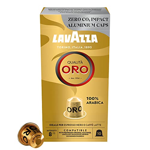 Lavazza Qualità Oro, Arabica-Bohnen mit fruchtig-floralem Geschmack, 10 Kapseln, Nespresso kompatibel von Lavazza