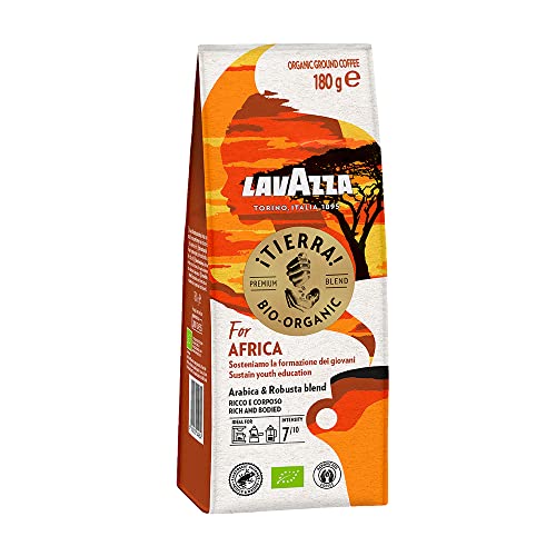 Lavazza ¡Tierra! For Africa - Gemahlener Kaffee - 180g - Arabica und Robusta Kaffee von Lavazza