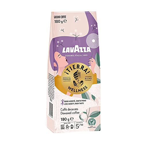 Lavazza ¡Tierra! Wellness - Gemahlener Kaffee - 180g - harmonischer Kaffee mit 80% weniger Koffein von Lavazza