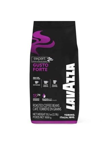 Lavazza Expert Gusto Forte Espresso - 1kg ganze Kaffee-Bohne, 100% Robusta von Lavazza
