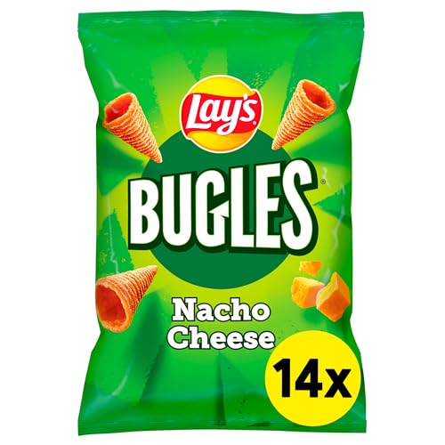 Lay´s Bugles Nacho Cheese – Herzhafter Mais-Snack mit Käse-Geschmack (14 x 75 g) von Lay´s Bugles