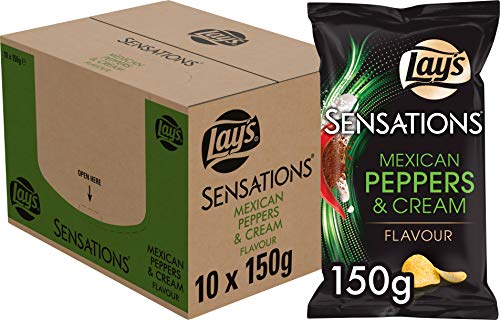 Lay's Sensations Chips Mexikanischer Pfeffer, Schachtel 10 Stück x 150 g von Lay's