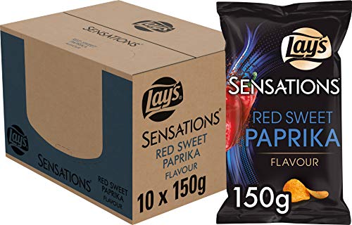 Lay's Sensations Chips Red Sweet Paprika, Schachtel 10 Stück x 150 g von Lay's