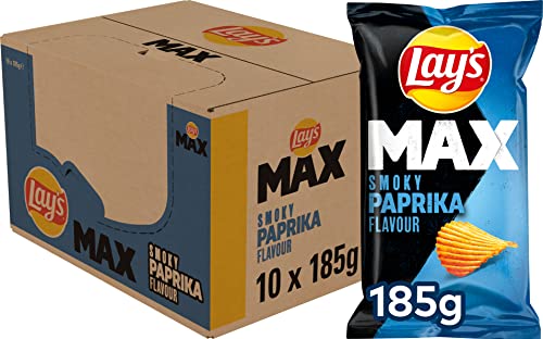 Lay's Max Chips Smoky Paprika, Doos 10 stuks x 185 g von Lay's
