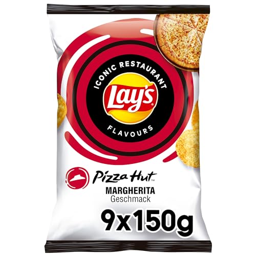 Lay's Pizza Hut Margherita – Knusprig gewürzte Kartoffelchips für eine gelungene Party (9 x 150 g) von Lay's