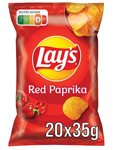 Lay's Red Paprika - Knusprig gewürzte Kartoffelchips für eine gelungene Party - 20 x 35g von Lay's