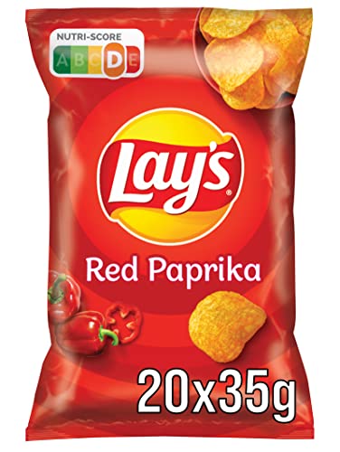 Lay's Red Paprika - Knusprig gewürzte Kartoffelchips für eine gelungene Party - 20 x 35g Lay's Red Paprika - Knusprig gewürzte Kartoffelchips für eine gelungene Party - 20 x 35g von Lay's