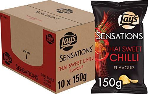 Lay's Sensations Chips Thai Sweet Chili, Schachtel 10 Stück x 150 g von Lay's