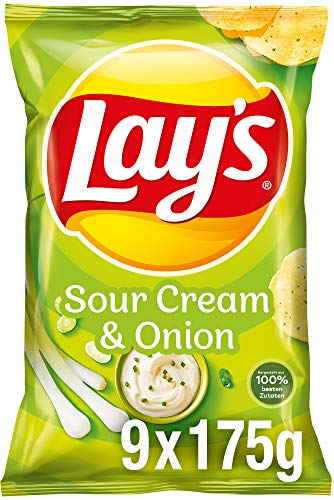 Lay's Sour Cream & Onion, 9 x 175 g von PepsiCo