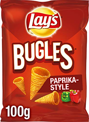 Lay's Bugles Paprika – Herzhafter Mais-Snack mit Paprika-Geschmack – 12 x 100g von Lays