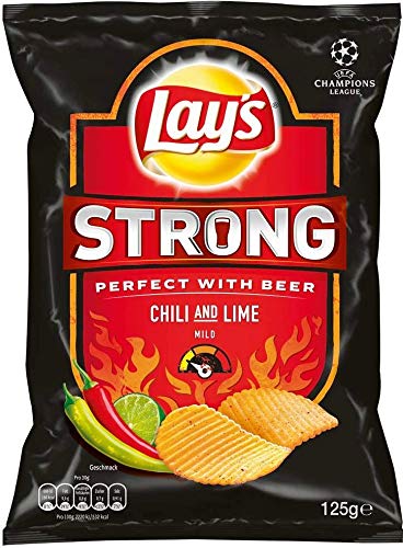 Lay's - Strong Chili & Lime Chips, 5er Pack, 5 x 125g von Lay's