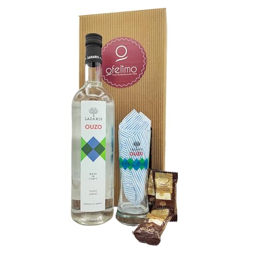 Ouzo 700ml Flasche inkl original Lazaris Ouzo Glas Geschenkverpackung Ouzo 700ml Flasche inkl original Lazaris Ouzo Glas Geschenkverpackung von Lazaris