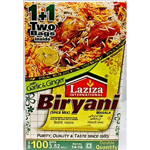 Laziza Biryani Masala mit Knoblauch und Ingwer, 100 g Laziza Biryani Masala mit Knoblauch und Ingwer, 100 g von Laziza