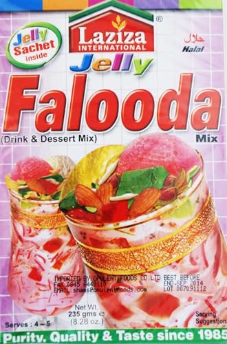 Laziza Fertige Erdbeer-Faluda-Mischung, 235 ml, 1er-Pack (Halal) von Laziza