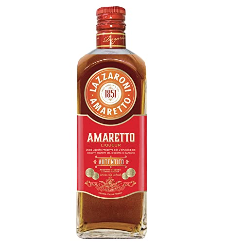 Lazzaroni 1851 Amaretto Likör Produziert mit dem Aufguss von Amaretti Kekse des Klosters von Saronno Original Italienisch - 1 x 700 ml. von Lazzaroni