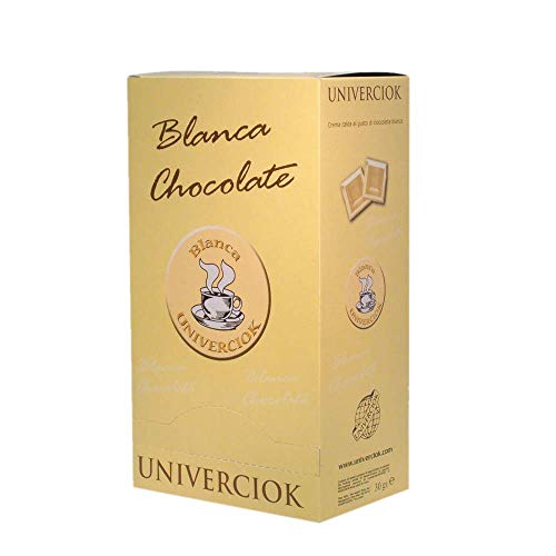 Le Calde Dolcezze | 30 x 30 g Blanca Chocolate | Weiße Trinkschokolade aus Italien | 900 g Display| weiße Puddingschokolade nach italienischer Art von Le Calde Dolcezze