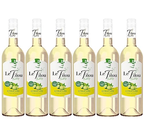 Le Filou Bubbly Citrus Lime - Aromatisierter Wein-Cocktail, Perlwein (6 x 0,75L) von Le Filou