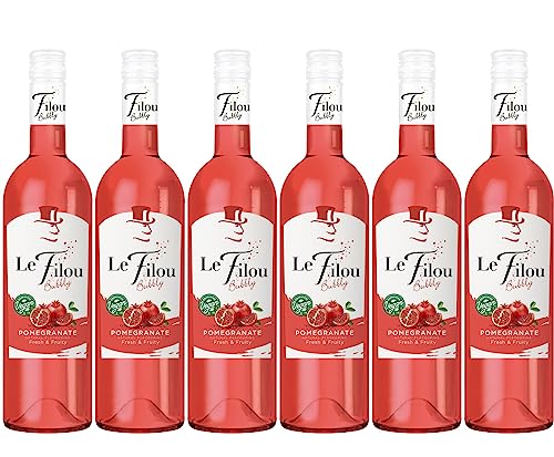 Le Filou Bubbly Pomegranate - Aromatisierter Wein-Cocktail, Perlwein (6 x 0,75L) von Le Filou