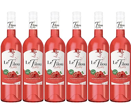 Le Filou Bubbly Pomegranate - Aromatisierter Wein-Cocktail, Perlwein (6 x 0,75L) von Le Filou