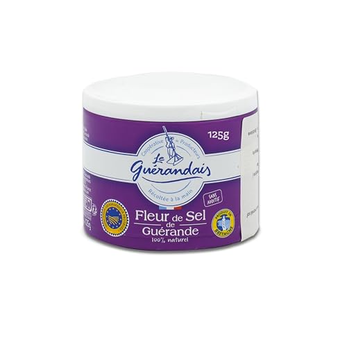 Handgeschöfptes Fleur de Sel, DE GUERANDE, 125g Dose von Le Guérandais