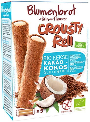 Le Pain des Fleurs Keksrollen "Crousty Roll" mit Kakao-Kokos-Creme, glutenfrei (125 g) - Bio von BLUMENBROT