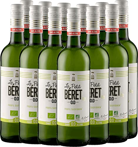 Le Petit Béret Blanc Elegance Alkoholfrei von Le Petit Béret - Weißwein 12 x 0,75l VINELLO - 12er - Weinpaket inkl. kostenlosem VINELLO.weinausgießer von Le Petit Béret