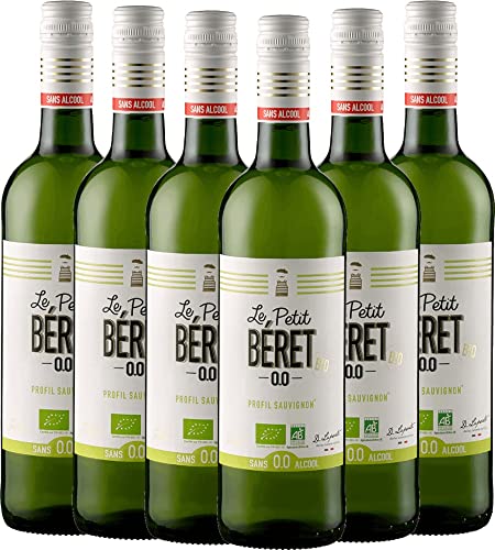 Le Petit Béret Blanc Elegance Alkoholfrei von Le Petit Béret - Weißwein 6 x 0,75l VINELLO - 6er - Weinpaket inkl. kostenlosem VINELLO.weinausgießer von Le Petit Béret