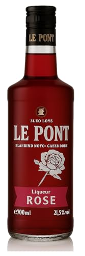 Griechischer Aperitif Rosenlikör | Süßer Rosen Likoer, Rosengeschmack (700ml) Glas Flasche von Le Pont