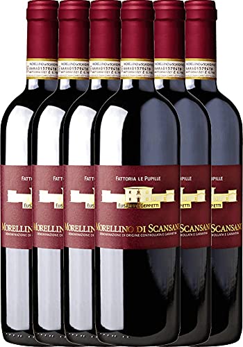 Morellino di Scansano DOCG von Le Pupille - Rotwein 6 x 0,75l 2019 VINELLO - 6er - Weinpaket inkl. kostenlosem VINELLO.weinausgießer von Le Pupille Fattoria