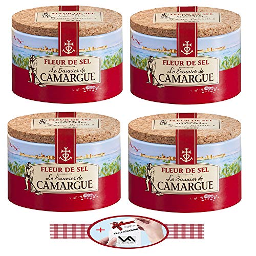 Le Saunier De Camargue Fleur De Sel , French Sea Salt 125 g ( 4 Units), and 1 Small Exclusive Gift from Vestemfashion Team. von Le Saunier De Camargue