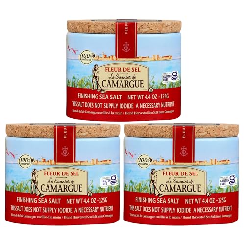 Le Saunier De Camargue Fleur De Sel Sea Salt, 4.4-Ounce Canisters (Pack of 3) von Le Saunier De Camargue