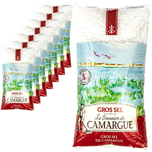 Le Saunier de Camargue - 8er Pack Grobes naturreines Meersalz aus der Camargue - Gros Sel 1000 g - Premium Natur Salz (grob) aus Süd-Frankreich/Mittelmeer von Le Saunier De Camargue