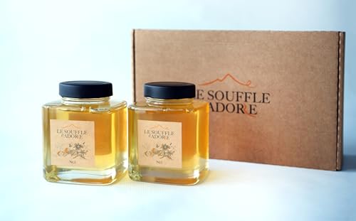 Premium Akazienhonig, 100% natürlich, von Bienen, rein, ohne Zucker, ohne Zusatzstoffe, case 2 x 500 g | Exklusives Paket | Le Souffle d’Adore (Packung mit 2) von Le Souffle d'Adore