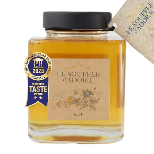 Premium Akazienhonig, 100% natürlich, von Bienen, rein, ohne Zucker, ohne Zusatzstoffe, 500 g | Le Souffle d’Adore (Packung mit 1) von Le Souffle d'Adore