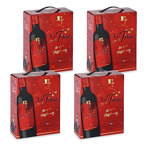 Le Sweet Filou - Süβer und fruchtiger Rotwein aus Frankreich, Bag in Box (4x 3L) von Le Sweet Filou