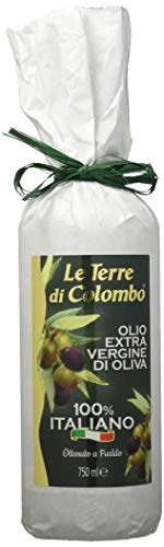 Le Terre di Colombo – 100 % Italienisches Natives Olivenöl Extra, Flasche mit Weißer Papierhülle, 0,75 l Le Terre di Colombo – 100 % Italienisches Natives Olivenöl Extra, Flasche mit Weißer Papierhülle, 0,75 l von Le Terre di Colombo