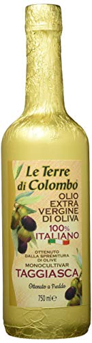 Le Terre di Colombo – Taggiasca Natives Olivenöl Extra, Goldumhüllte Flasche, 0,75 l Le Terre di Colombo – Taggiasca Natives Olivenöl Extra, Goldumhüllte Flasche, 0,75 l von Le Terre di Colombo