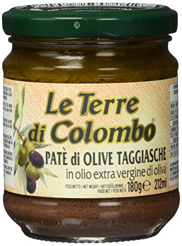 Le Terre di Colombo – Taggiasca-Olivenpaste in nativem Olivenöl extra (10 %), 6er-Packung, 212 ml von Le Terre di Colombo