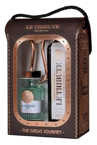 Le Tribute Gin&Tonic Miniatur Premium Pack DE (1x Gin 5cl + 1x Tonic 20cl + 1x Flaschenöffner) von Le Tribute