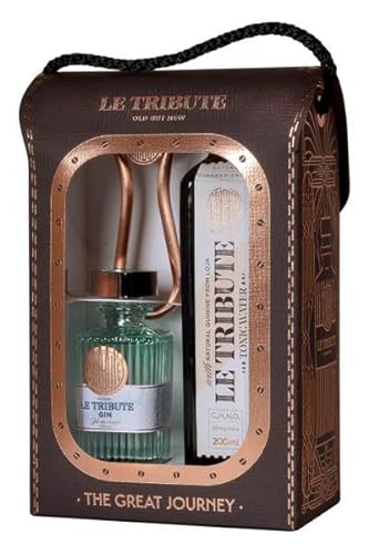 Le Tribute Gin&Tonic Miniatur Premium Pack DE (1x Gin 5cl + 1x Tonic 20cl + 1x Flaschenöffner) von Le Tribute