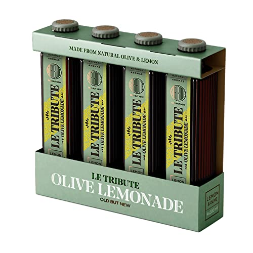 Le Tribute Oliven Limonade 4er Pack Original verpackt (4 x 0,2 l) von Le Tribute