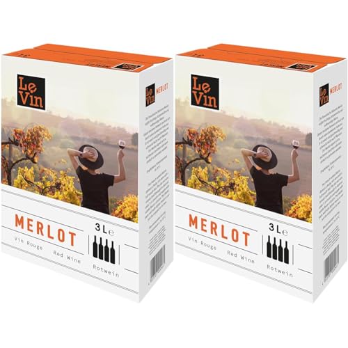 Le Vin Merlot Frankreich IGP Bag-in-box (1 x 3 l) | 3l (2er Pack) von Le Vin